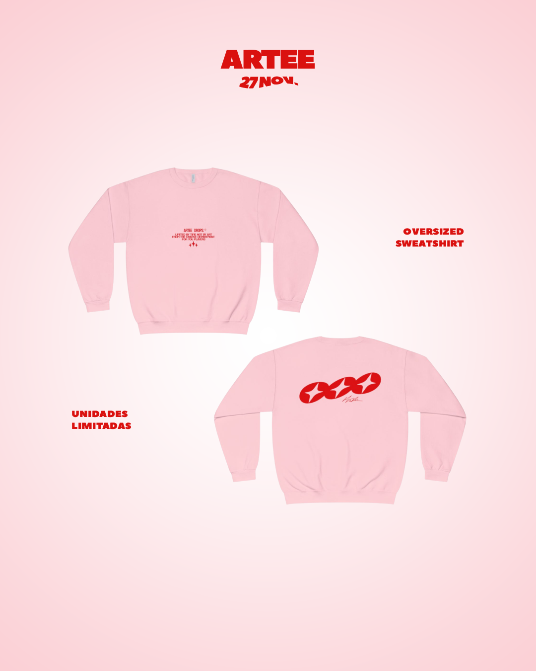 OVERSIZED CREWNECK "PINK SHOT"