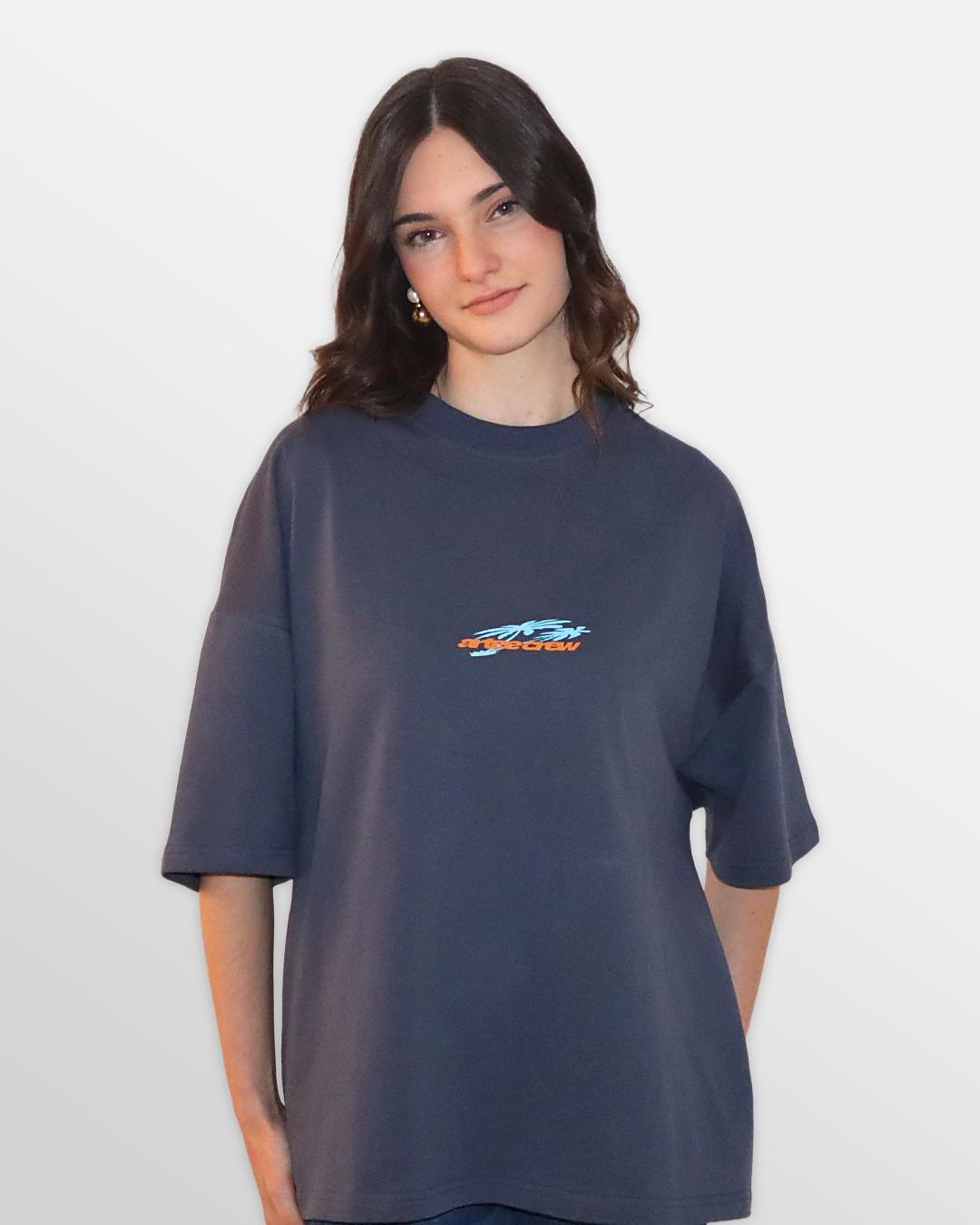 NAVY SCRIPT TEE