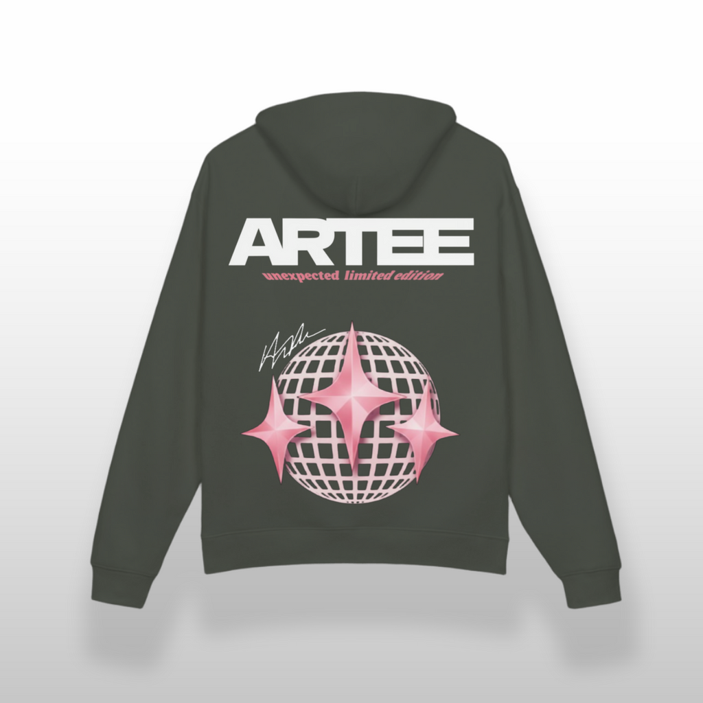 FELPA CON CAPPUCCIO OVERSIZE "DISCO BALL"