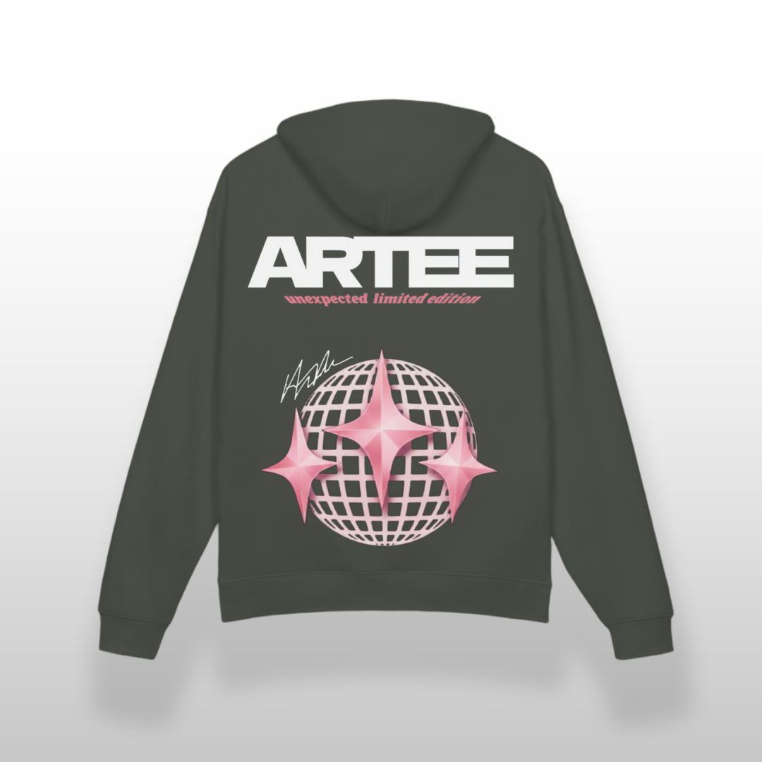 FELPA CON CAPPUCCIO OVERSIZE "DISCO BALL"